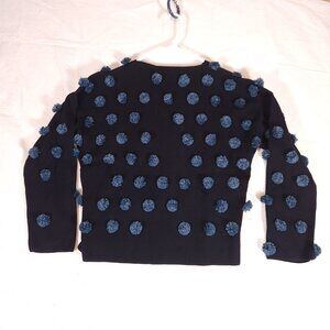 Opening Ceremony Pom Poms Pullover Sweater Womens Medium V-Neck Playful Boho